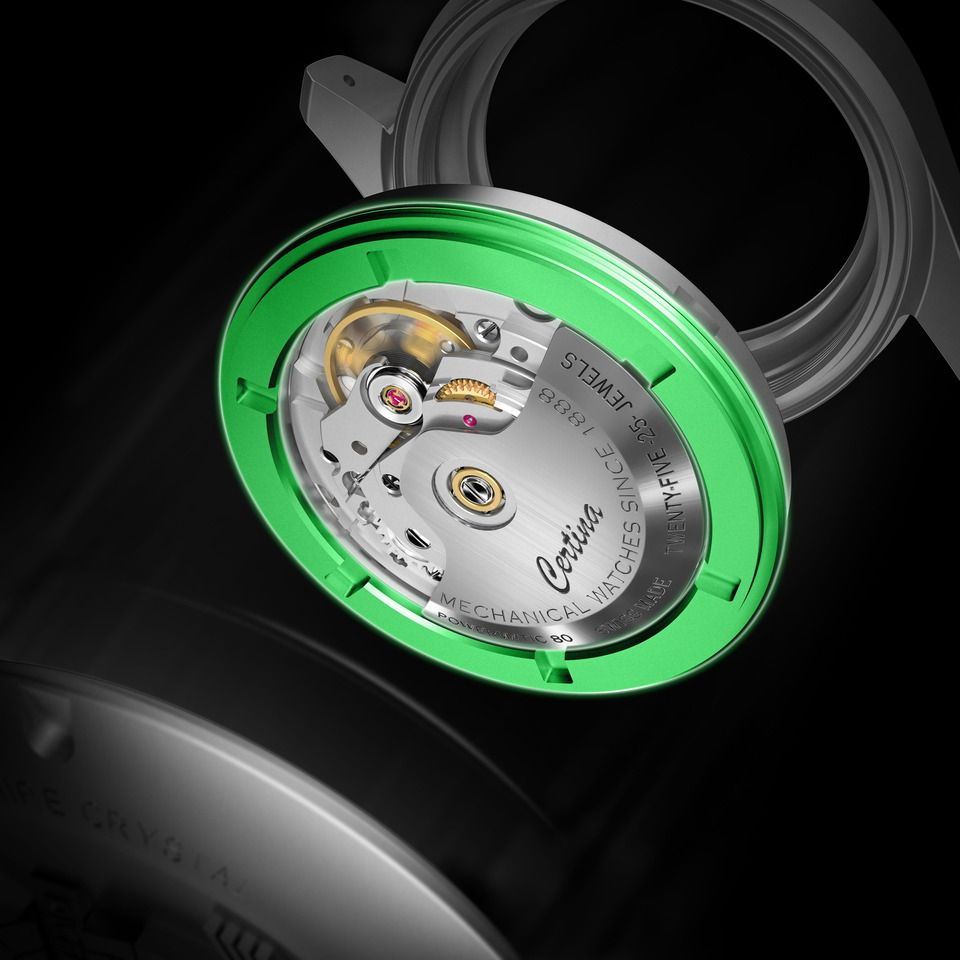 CERTINA DS Concept - Double Security מנגנון שעון CERTINA והמחשת DS Concept - Double Security