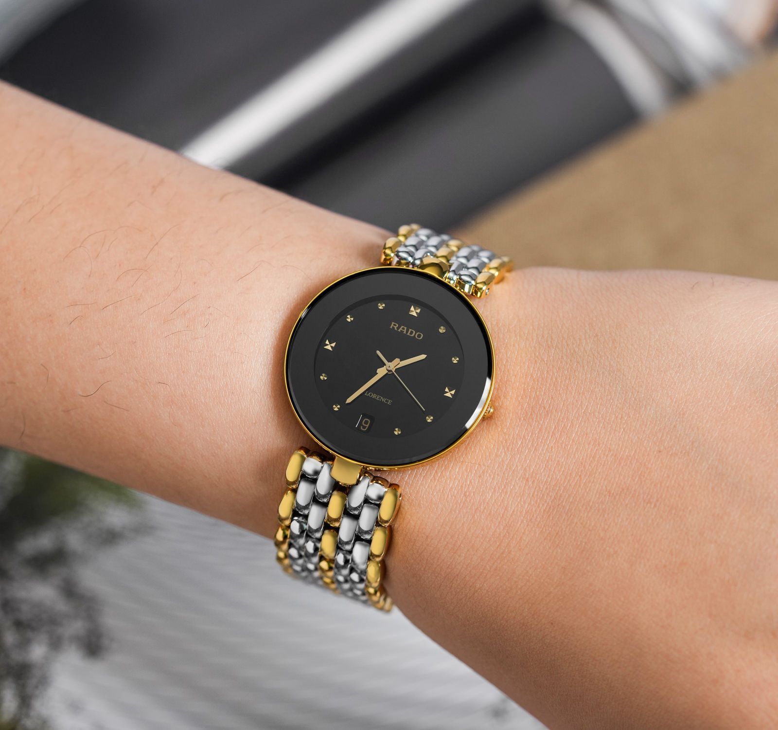 RADO Florence Two Tone 35 מ"מ על היד RADO Florence R48793153 R37932015 על פרק היד