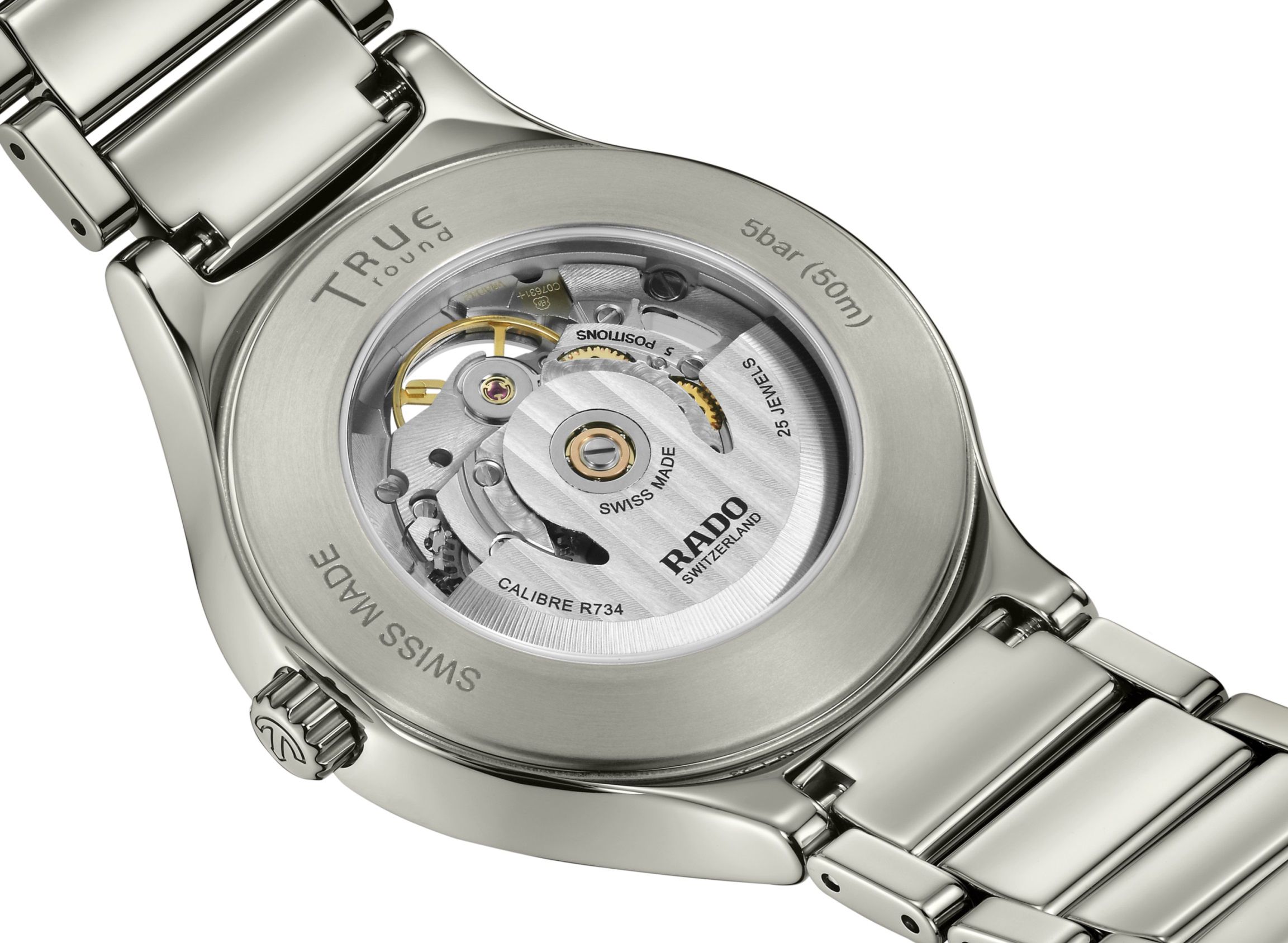 RADO R27108112 R734 Transparent Caseback גב שקוף ומנגנון R734 בשעון RADO R27108112