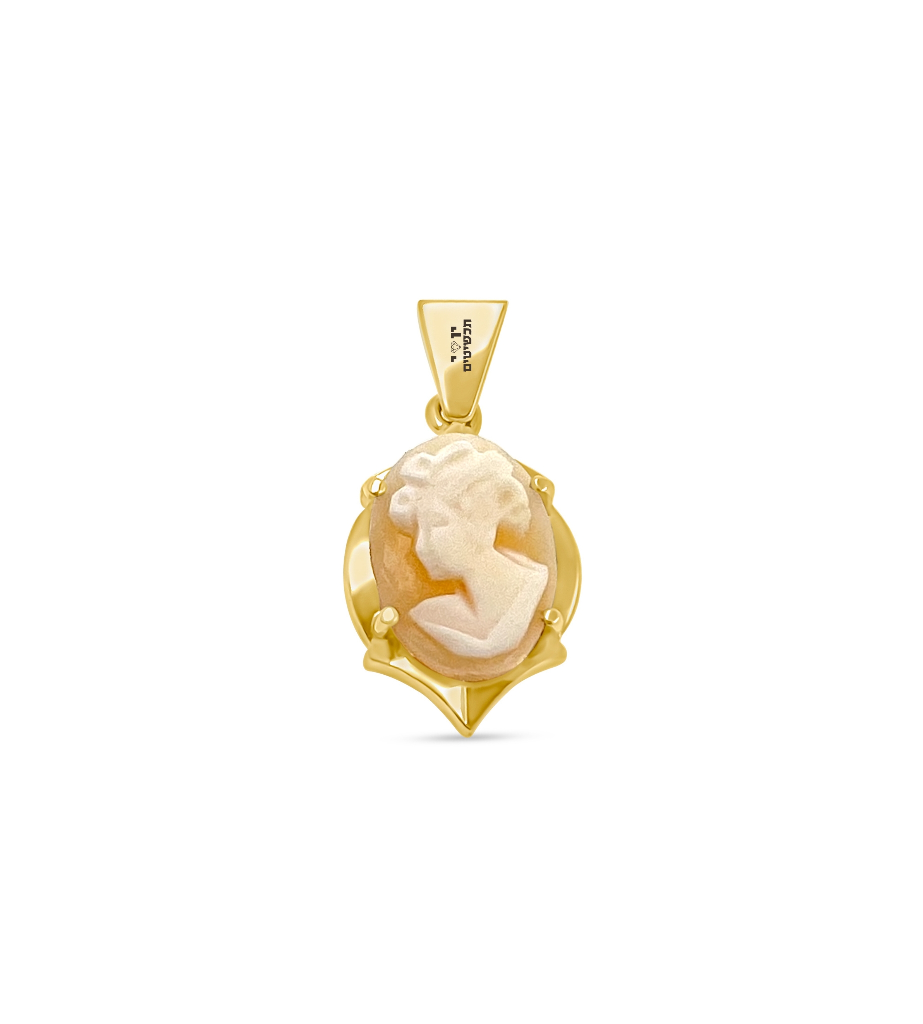 תליון וינטאג' מיוחד CAMEO עשוי זהב 14K צהוב - JP254 תליון וינטאג' מיוחד CAMEO עשוי זהב 14K צהוב - JP254