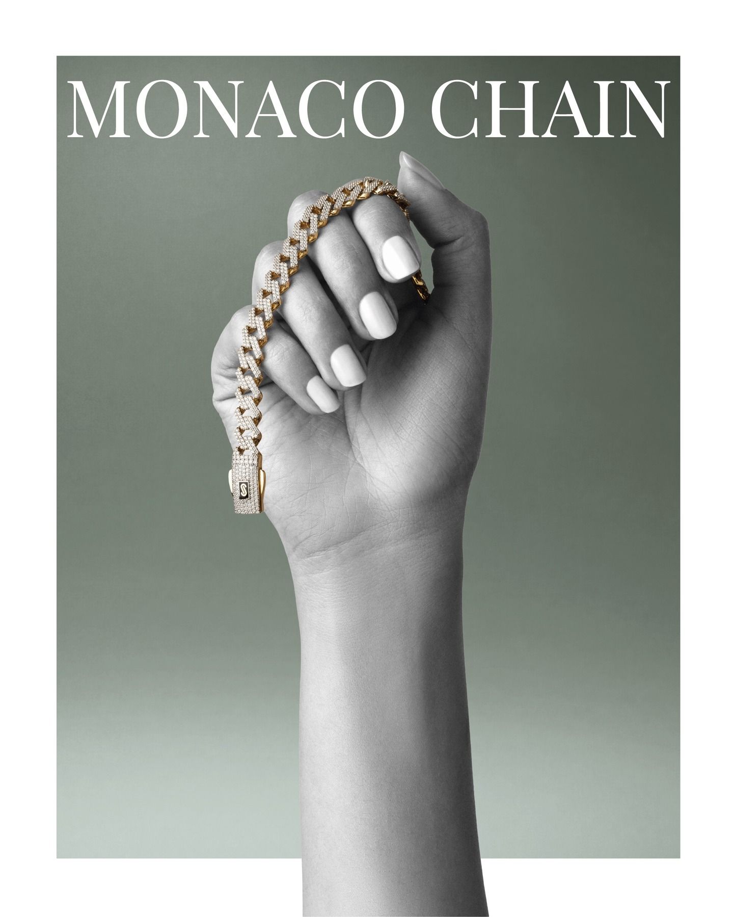 ���� ������ ����� ���� ���� ���� 14K ����� �������� - JB347 - MONACO CHAIN