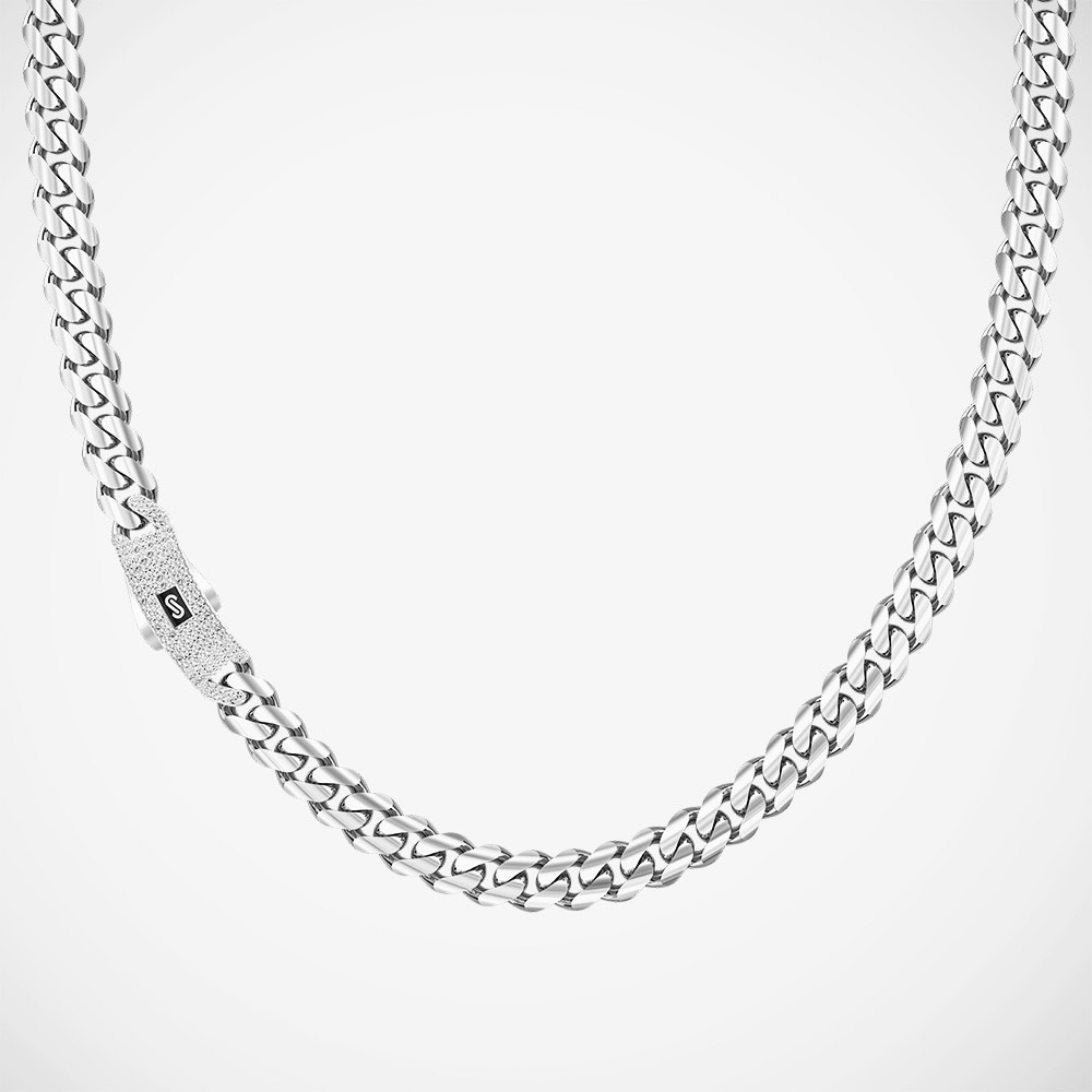 שרשרת חוליות קובניות יוקרתית בזהב 14K לבן JN083 - MONACO CHAIN שרשרת חוליות קובניות יוקרתית בזהב 14K לבן JN083 - MONACO CHAIN