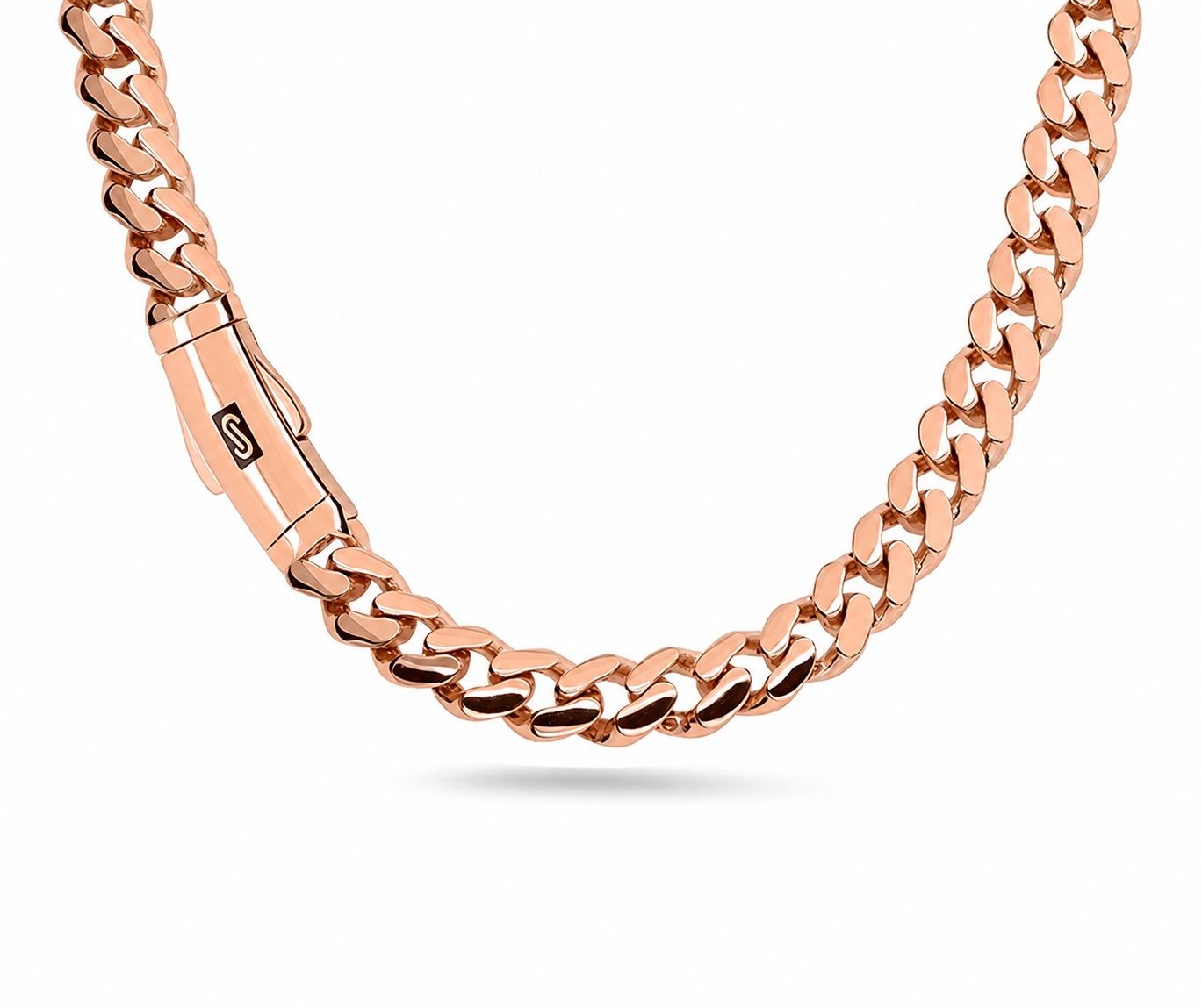 שרשרת קובנית MONACO CHAIN מסדרת CLASSIC זהב אדום 14K בגימור חלק 5MM - דגם JN087 שרשרת קובנית MONACO CHAIN מסדרת CLASSIC זהב אדום 14K בגימור חלק 5MM - דגם JN087