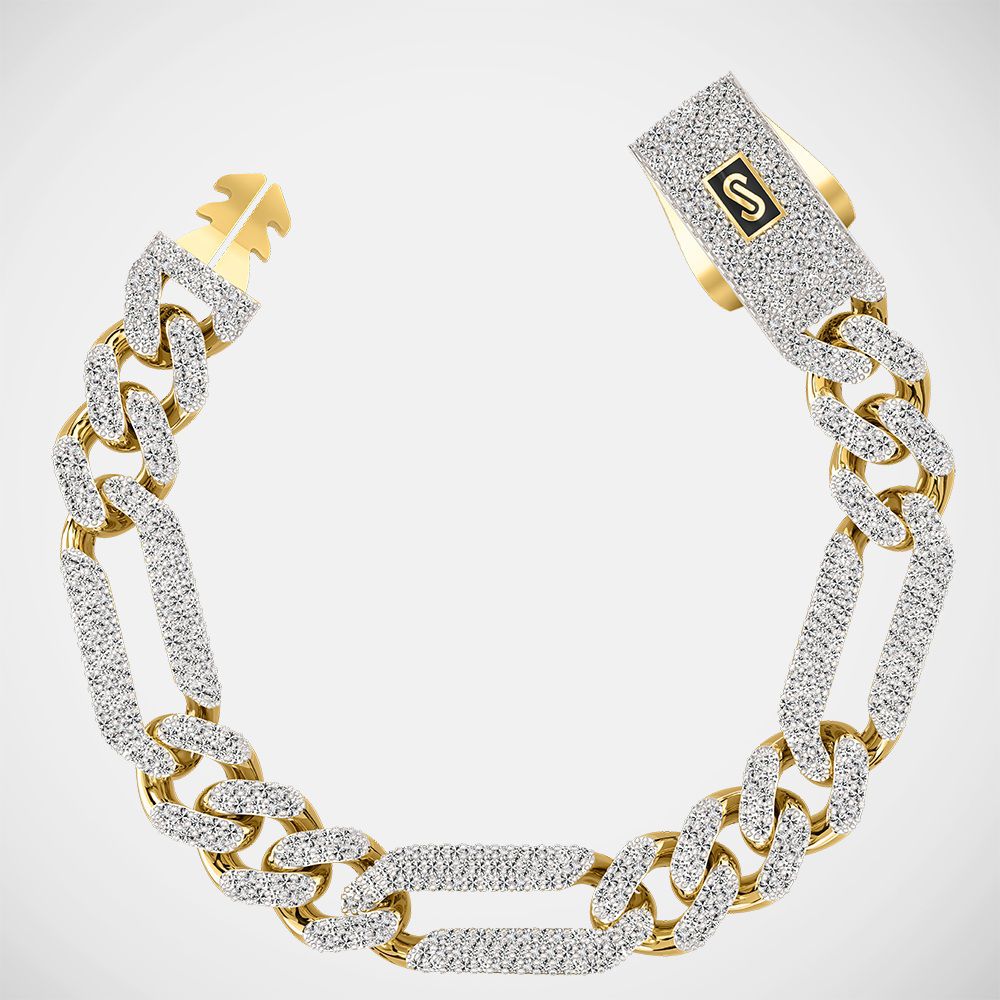 ���� ������ ������ ������ ���� ��� 14K ���� ������ �������� - JB365 - MONACO CHAIN