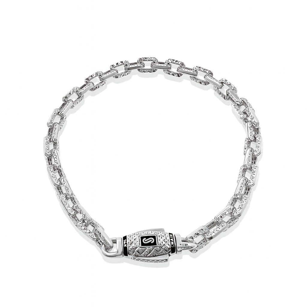 צמיד חוליות זהב צהוב 14K יוקרתי JB368 - MONACO CHAIN צמיד חוליות זהב צהוב 14K יוקרתי JB368 - MONACO CHAIN