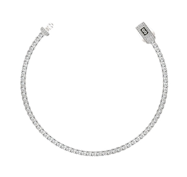 צמיד טניס MONACO CHAIN בזהב לבן 14K משובץ אבני סברובסקי - JB395 צמיד טניס MONACO CHAIN בזהב לבן 14K משובץ אבני סברובסקי - JB395