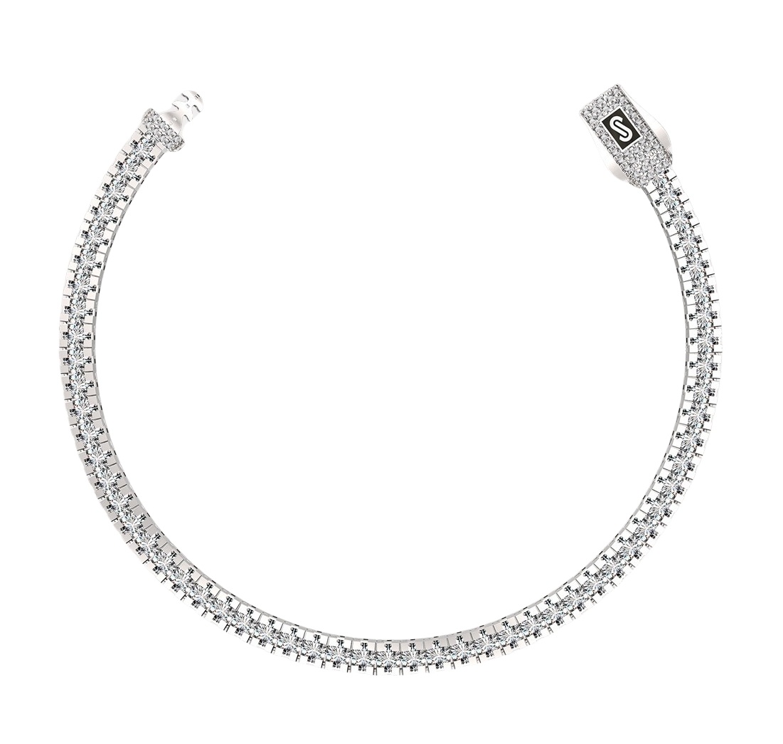 צמיד טניס MONACO CHAIN בזהב לבן 14K משובץ אבני סברובסקי - JB396 צמיד טניס MONACO CHAIN בזהב לבן 14K משובץ אבני סברובסקי - JB396
