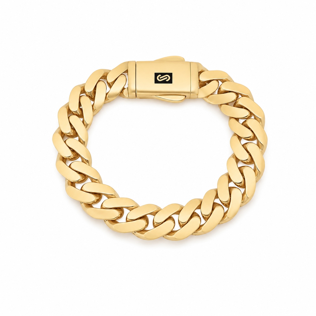 צמיד חוליות קובני זהב 14K יוקרתי לגבר - JB456 - MONACO CHAIN צמיד חוליות קובני זהב 14K יוקרתי לגבר - JB456 - MONACO CHAIN