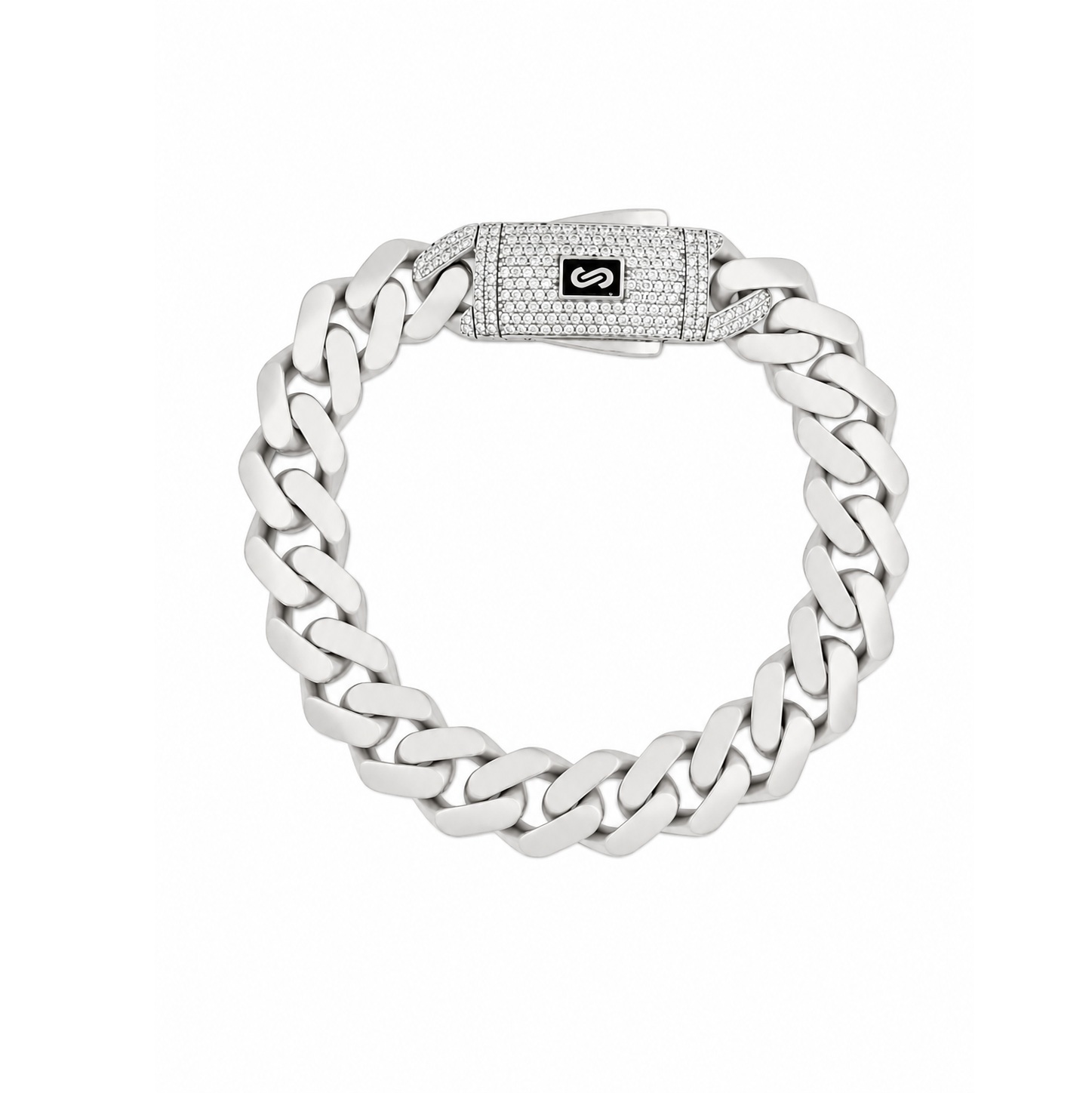 צמיד חוליות קובני זהב לבן 14K יוקרתי לגבר - JB458 - MONACO CHAIN צמיד חוליות קובני זהב לבן 14K יוקרתי לגבר - JB458 - MONACO CHAIN