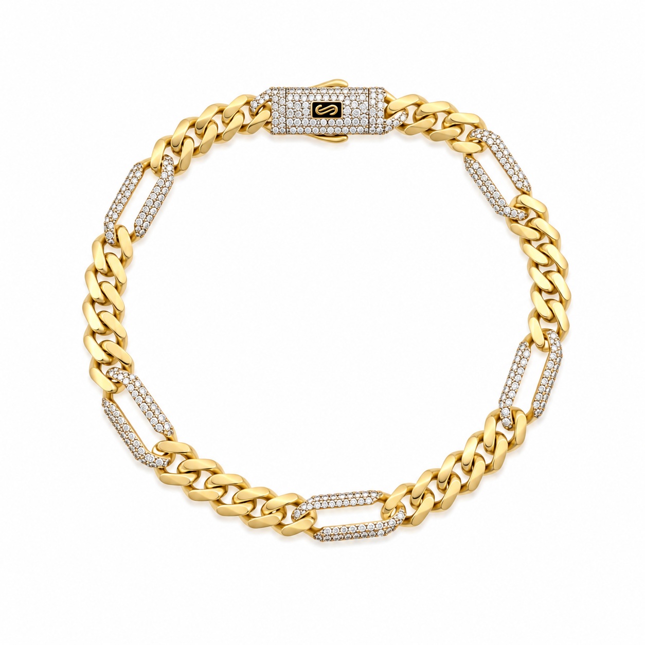 ���� MONACO CHAIN ������ ��� ���� 14K ����� �������� JB464 - 6.5MM