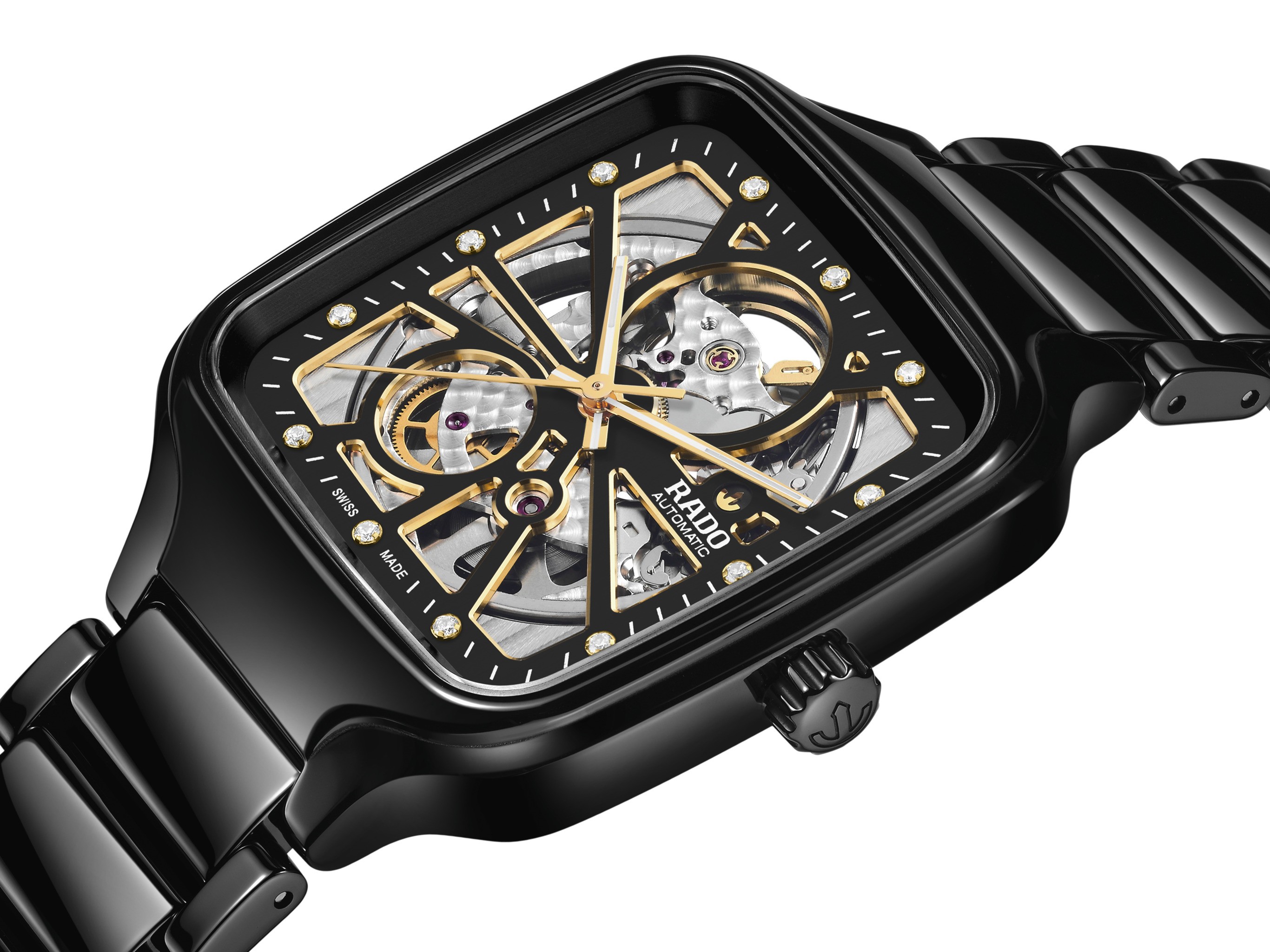 ���� �� ������� ������� RADO True Square Automatic Open Heart Diamonds R27086712 / R60863071