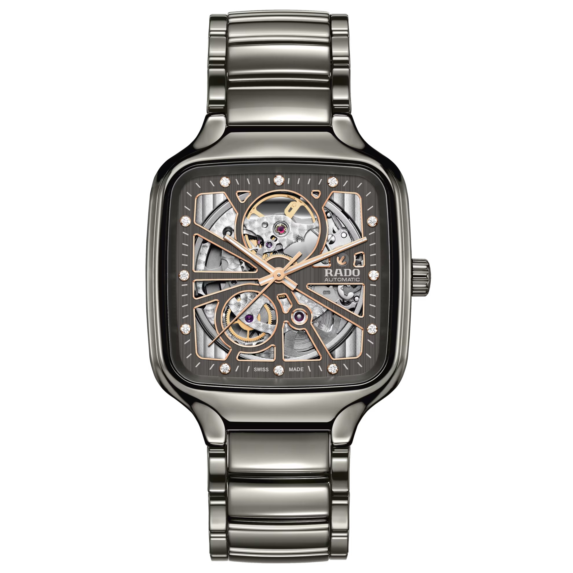 ���� �� ������� ������� RADO True Square Automatic Open Heart Diamonds R27083712 / R60833071