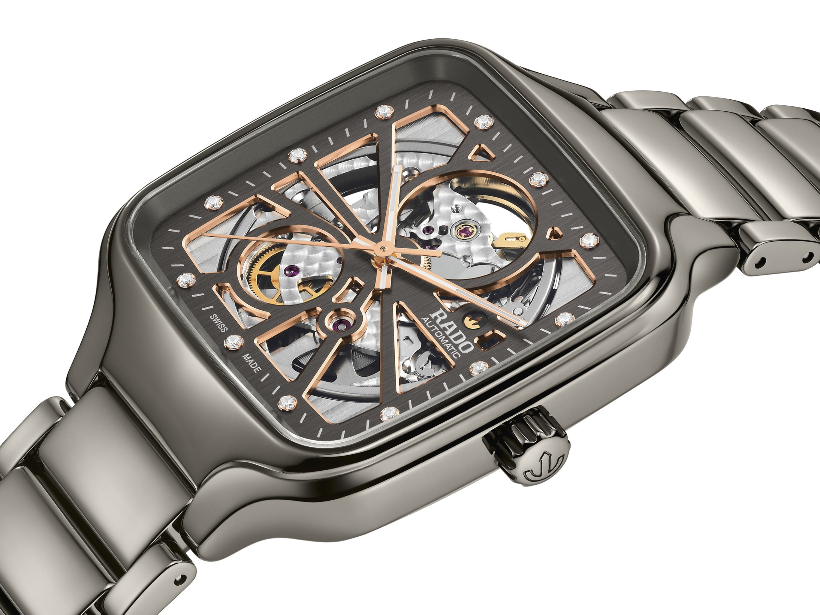 ���� �� ������� ������� RADO True Square Automatic Open Heart Diamonds R27083712 / R60833071