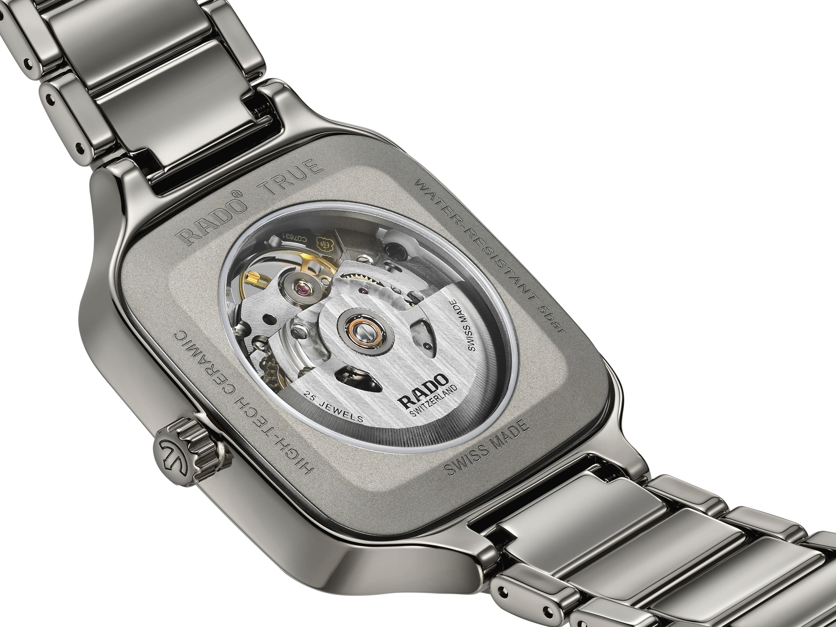 ���� �� ������� ������� RADO True Square Automatic Open Heart Diamonds R27083712 / R60833071