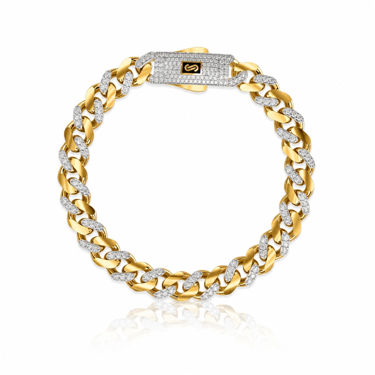 ���� MONACO CHAIN CLASSIC ���� ���� 14K ����� Swarovski - ����� ���� ���� 9.5 �"�
