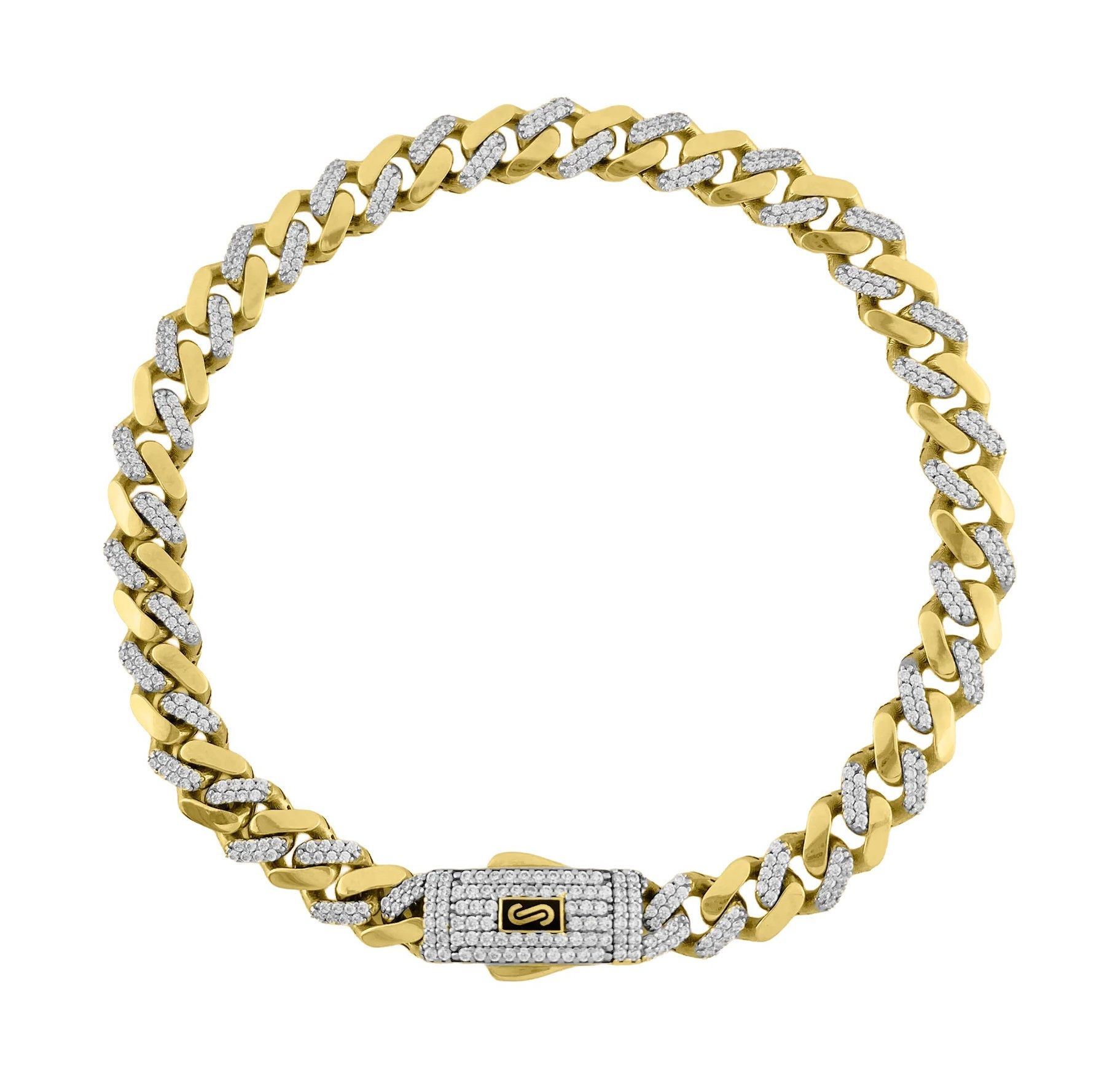 ���� MONACO CHAIN CLASSIC ���� ���� 14K ����� Swarovski - ����� ���� ���� 9.5 �"�