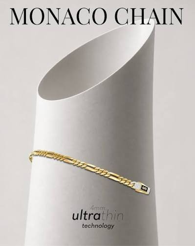 ���� MONACO CHAIN FIGARO ULTRA THIN JB485 ��� ���� 14K - ������ 5 �-1 ���� 4 �"�