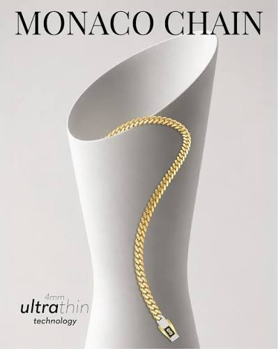 ���� MONACO CHAIN CLASSIC ULTRA THIN JB484 ��� ��� 14K - ���� 4 �"� ���� 20 �"�