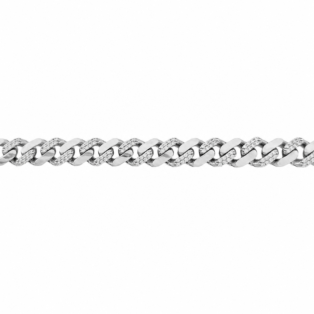 ���� MONACO CHAIN CLASSIC "����" ���� ��� 14K ����� Swarovski - ���� 8 �"� - JB488