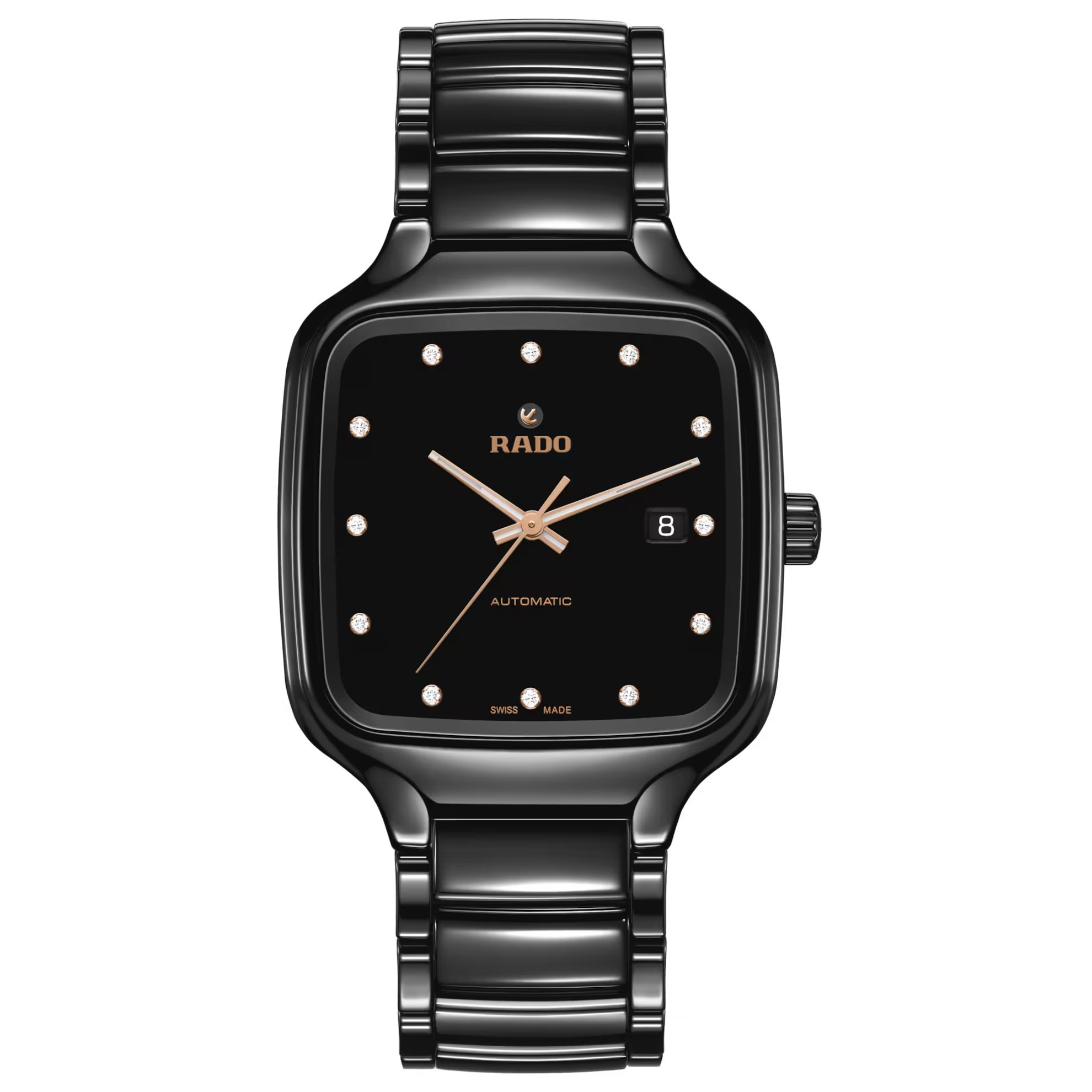 שעון יד אוטומטי יוניסקס RADO True Square Automatic Diamonds R27078702 / R60783070 שעון יד אוטומטי יוניסקס RADO True Square Automatic Diamonds R27078702 / R60783070