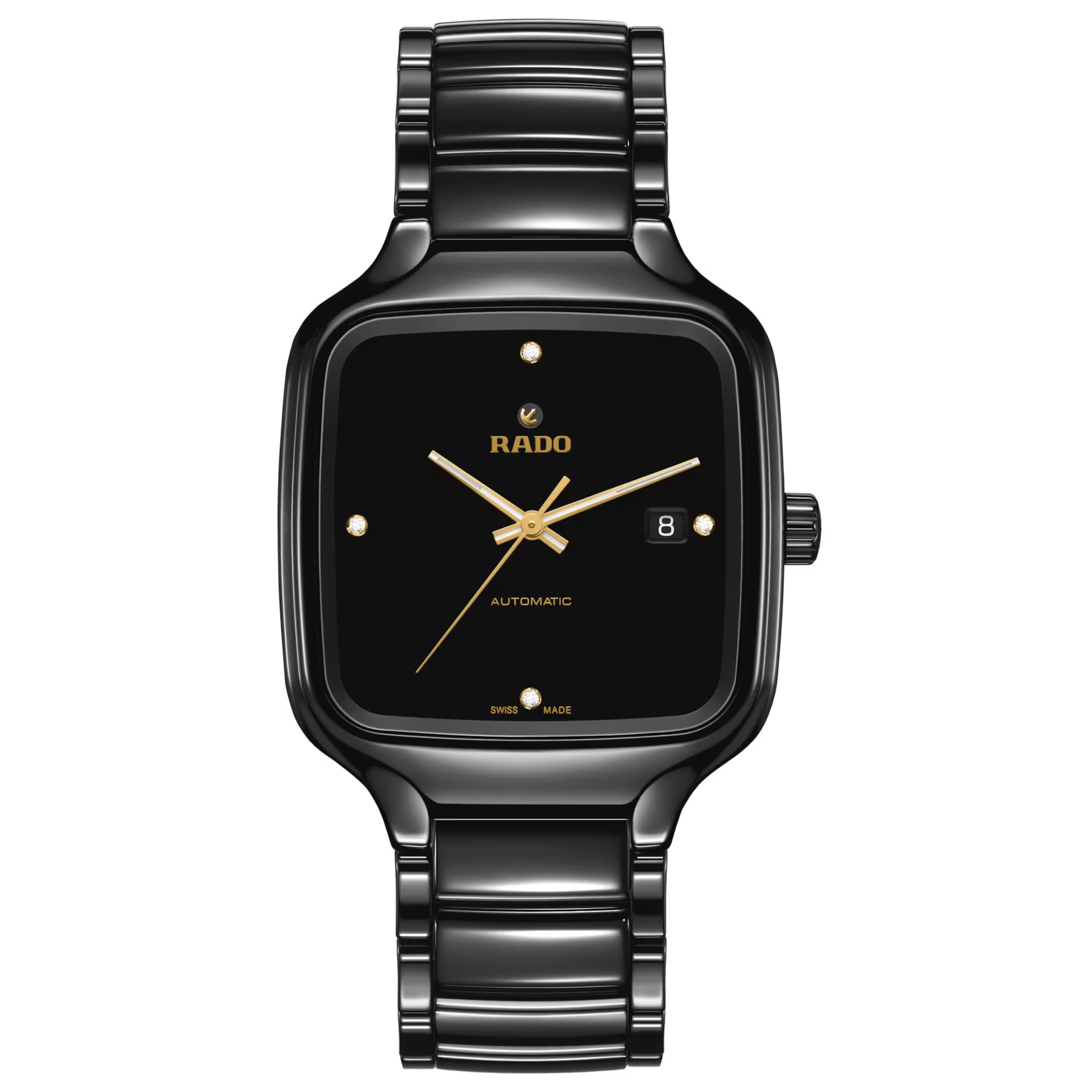 שעון יד אוטומטי יוניסקס RADO True Square Automatic Diamonds R27078722 / R60783072 שעון יד אוטומטי יוניסקס RADO True Square Automatic Diamonds R27078722 / R60783072