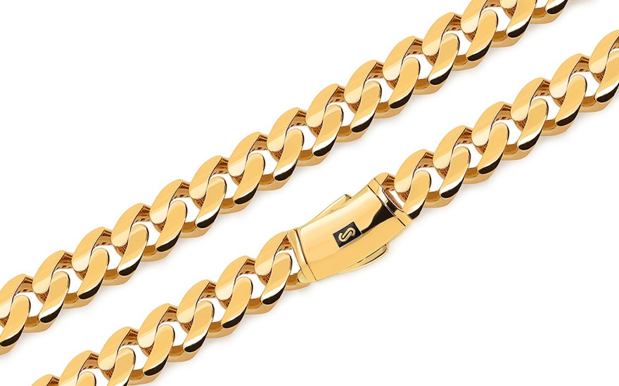 ����� ������ ������ MONACO CHAIN ��� ���� 14K ���� 8 �"� ���� 61 �"� - JN132