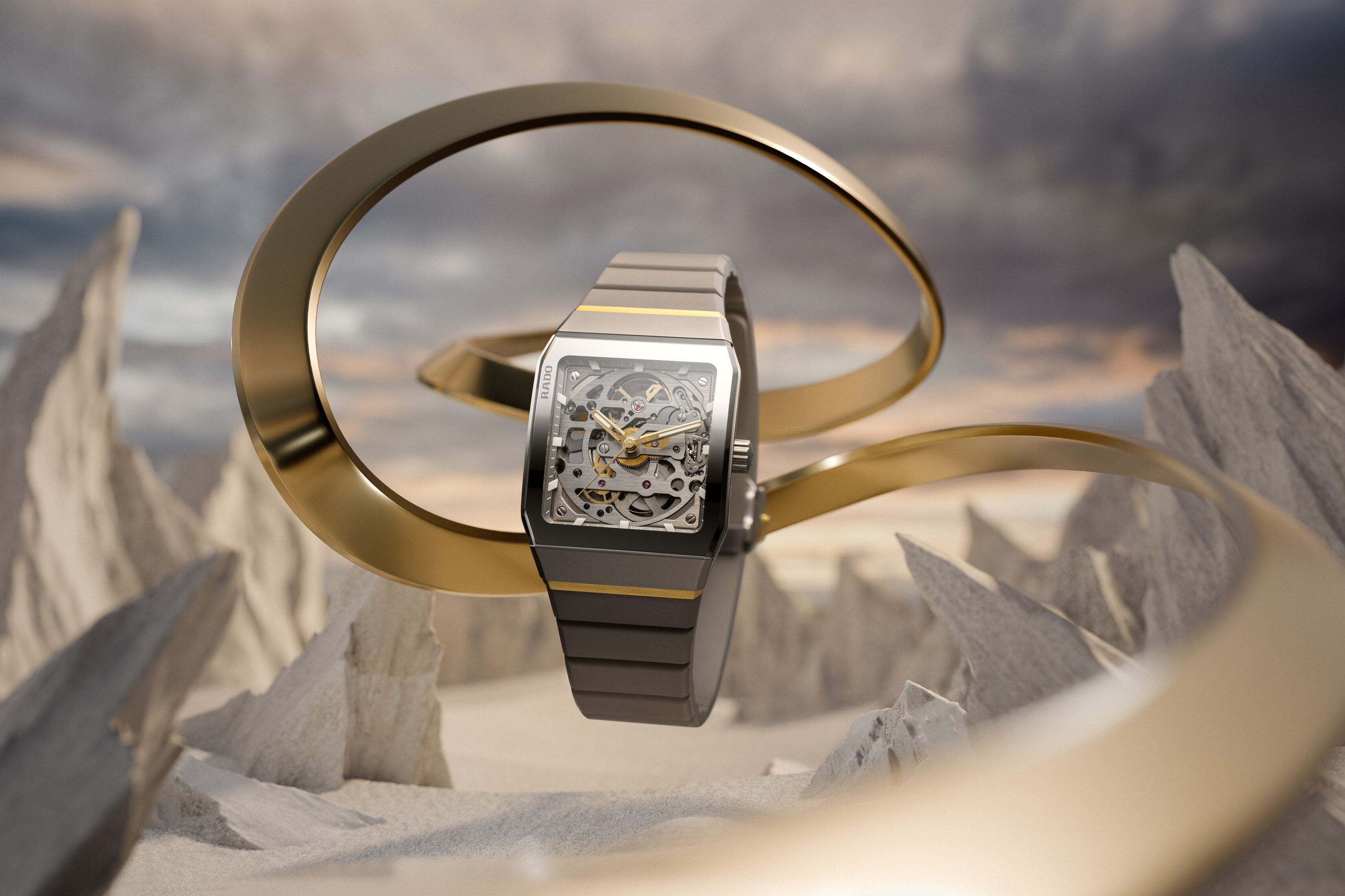 RADO Anatom Skeleton RADO Anatom Skeleton בתמונת הקמפיין הרשמית של RADO